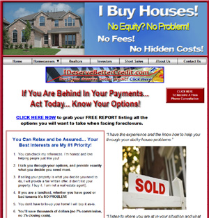 I Buy Houses Real Estate Investor Custom Website